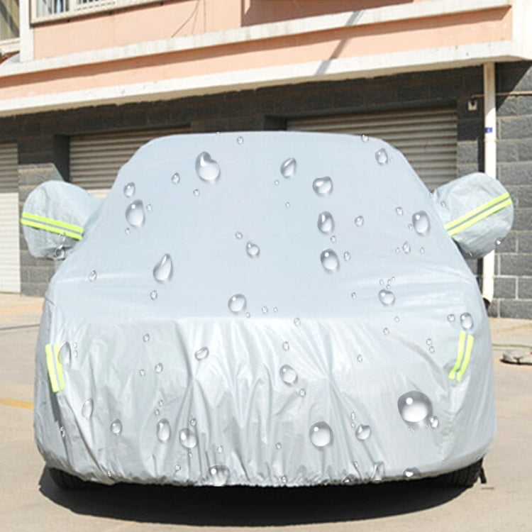 PEVA Anti-Dust Waterproof Sunproof Sedan Car Cover with Warning Strips, Fits Cars up to 4.1m(160 inch) in Length - PE Material by PMC Jewellery | Online Shopping South Africa | PMC Jewellery | Buy Now Pay Later Mobicred