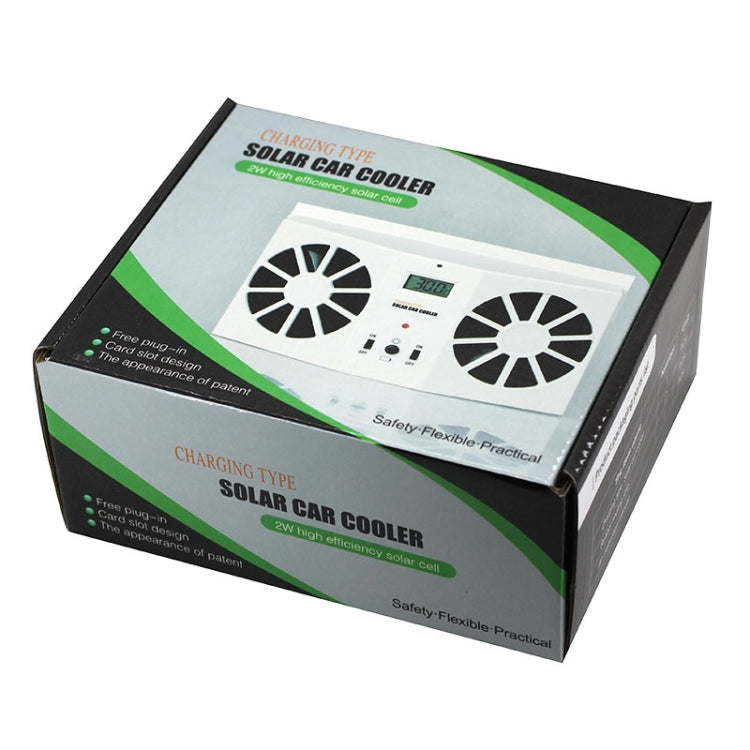 2W Solar Powered Car Auto Air Vent Cool Fan Cooler Ventilation System Radiator, with Temperature Display - Heating & Fans by PMC TechLife | Online Shopping South Africa | PMC TechLife | Buy Now Pay Later Mobicred