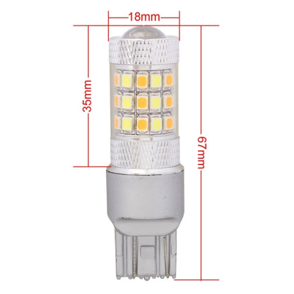 T20/7443 8W 420LM White + Yellow Light 42 LED 2835 SMD Car Brake Light Steering Light Bulb, DC 12V - Brake Lights by PMC Jewellery | Online Shopping South Africa | PMC Jewellery | Buy Now Pay Later Mobicred