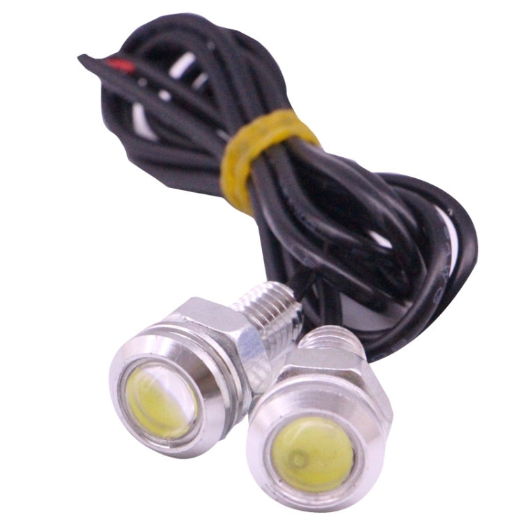 2 PCS 2x 2W Waterproof Eagle Eye Light White LED Light for Vehicles, Cable Length: 60cm(Silver) - Eagle Eye Lamps by PMC TechLife | Online Shopping South Africa | PMC TechLife | Buy Now Pay Later Mobicred