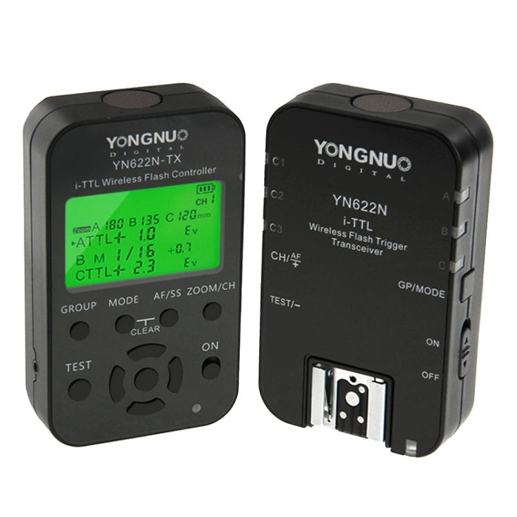 YONGNUO YN622N-KIT i-TTL Wireless Flash Trigger Controller + Transceiver Kit for Nikon Camera - free shipping - PMC TechLife - Order now!