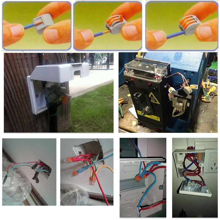 10 PCS Universal Compact 3 Pin Push Clamp Solderless Wire Connector - Connectors & Terminals by PMC TechLife | Online Shopping South Africa | PMC TechLife | Buy Now Pay Later Mobicred