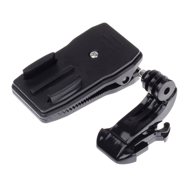360 Degree Rotation J Shape Backpack Hat Clip Fast Clamp Mount for Xiaomi Yi Sport Camera(XM17) - Backpack Clip by PMC TechLife | Online Shopping South Africa | PMC TechLife | Buy Now Pay Later Mobicred