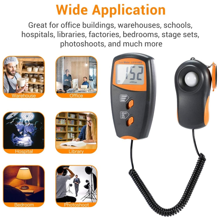 Digital Light Meter, Measuring Range: 1-100000 Lux - Light & Sound Meter by PMC TechLife | Online Shopping South Africa | PMC TechLife | Buy Now Pay Later Mobicred