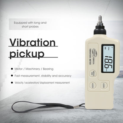 BENETECH GM63A Vibration Meter Digital Tester Vibrometer Analyzer Acceleration Velocity(White) - Other Tester Tool by BENETECH | Online Shopping South Africa | PMC Jewellery | Buy Now Pay Later Mobicred