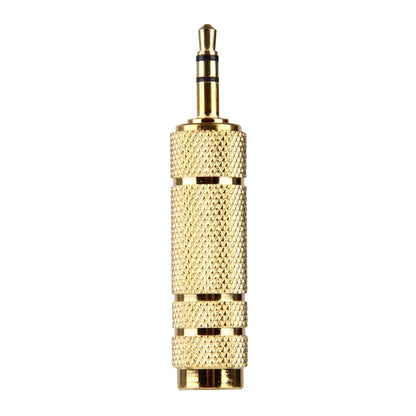 Gold Plated 3.5mm Plug to 6.35mm Stereo Jack Adaptor Socket Adapter - Audio Adapter by PMC Jewellery | Online Shopping South Africa | PMC Jewellery