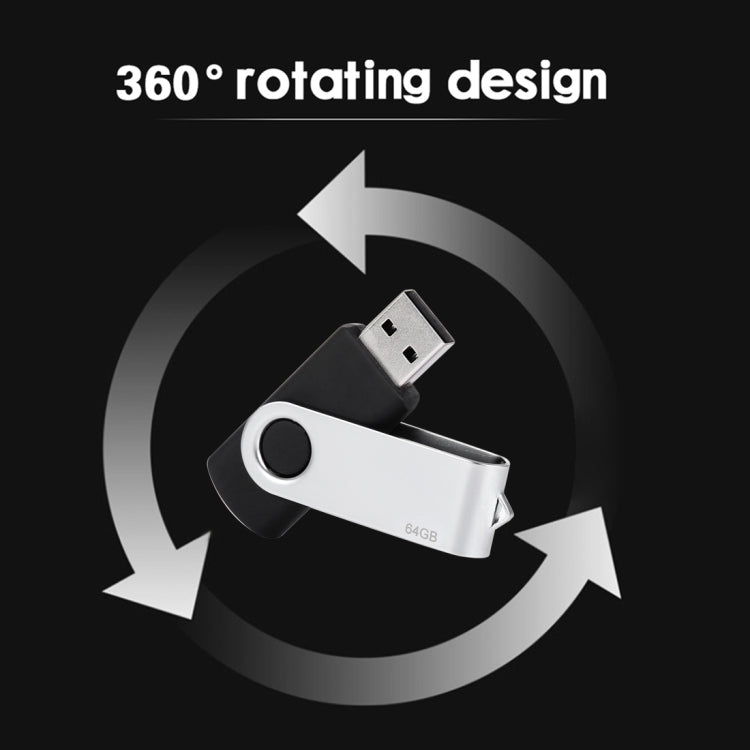 64GB Twister USB 2.0 Flash Disk(Black) - USB Flash Drives by PMC TechLife | Online Shopping South Africa | PMC TechLife | Buy Now Pay Later Mobicred