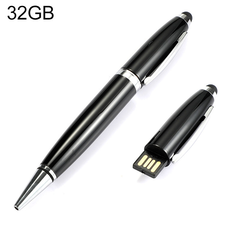 2 in 1 Pen Style USB Flash Disk, Black (32GB) - USB Flash Drives by PMC TechLife | Online Shopping South Africa | PMC TechLife | Buy Now Pay Later Mobicred