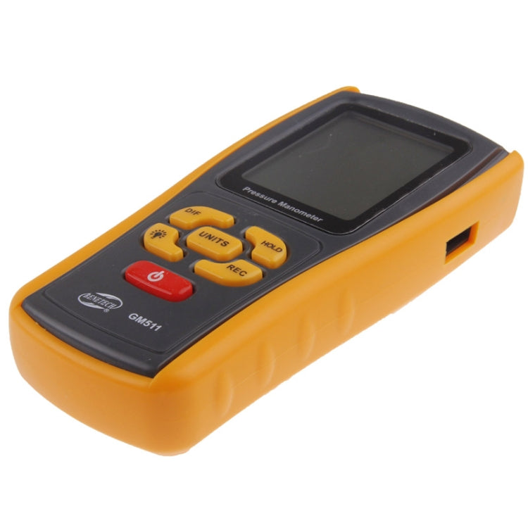 BENETECH GM511 LCD Display Pressure Manometer(Yellow) - Other Tester Tool by BENETECH | Online Shopping South Africa | PMC Jewellery | Buy Now Pay Later Mobicred