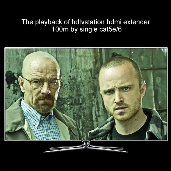 HDMI Extender Over Cat5e / 6 (EU Plug)(Black) - Amplifier by PMC Jewellery | Online Shopping South Africa | PMC Jewellery | Buy Now Pay Later Mobicred