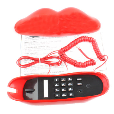 Sexy Red Hot lips Shape Wire Corded Telephone(Red) - Others by PMC Jewellery | Online Shopping South Africa | PMC Jewellery