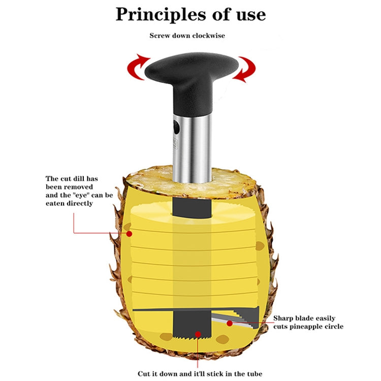 Pineapple Corer Slicer(Silver) - Cutter & Peeler by PMC TechLife | Online Shopping South Africa | PMC TechLife | Buy Now Pay Later Mobicred