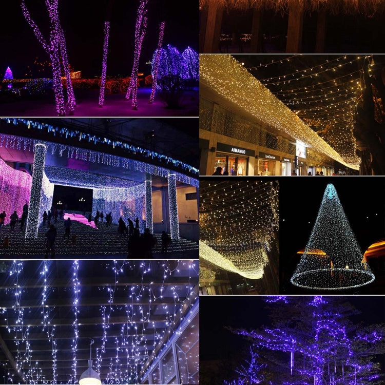 Waterproof  String Light, Length: 10m, 100 LED Light with Controller, Flashing / Fading / Chasing Effect, AC 220V, EU Plug(White Light) - Holiday Lights by PMC TechLife | Online Shopping South Africa | PMC TechLife | Buy Now Pay Later Mobicred