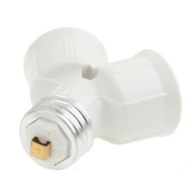E27 to 2 E27 Light Bulbs Conversion Socket Double Lamp Socket(White) - Lamp Holders & Bases by PMC TechLife | Online Shopping South Africa | PMC TechLife | Buy Now Pay Later Mobicred