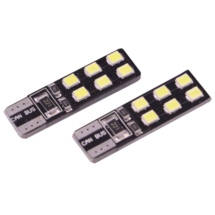 2 PCS T10 2.5W 90LM White Light 12 LED 2835 SMD CANBUS Car Signal Light Bulb - Clearance Lights by PMC Jewellery | Online Shopping South Africa | PMC Jewellery | Buy Now Pay Later Mobicred