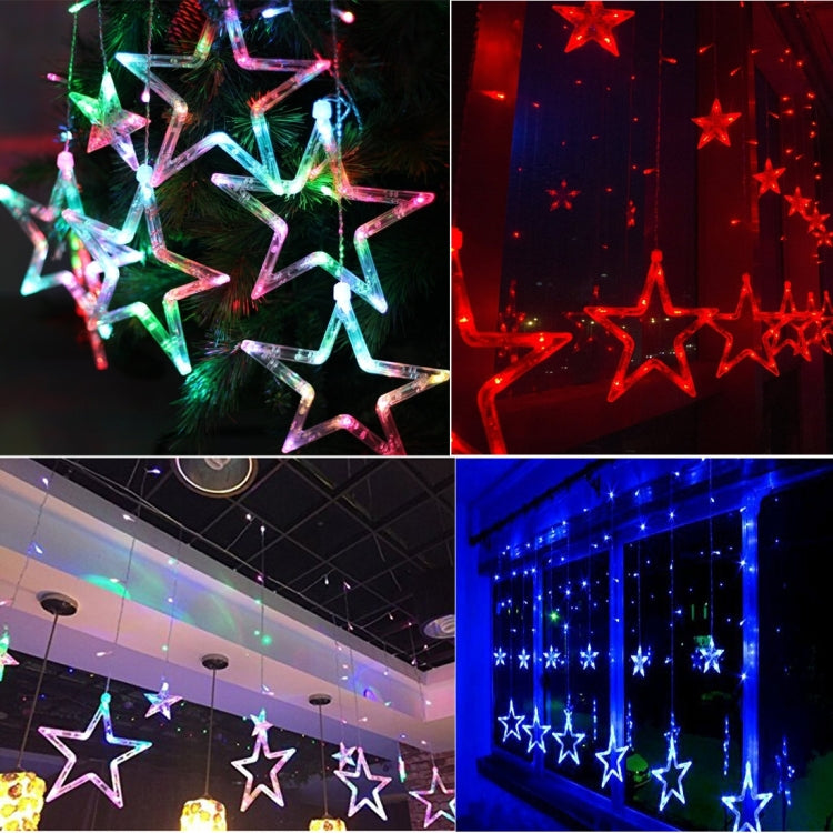 8-Mode Colorful 10 Stars Style Light Christmas Decorative Icicles Strip Light, EU Plug - Christmas Decoration Lamps by PMc TechLife | Online Shopping South Africa | PMc TechLife | Buy Now Pay Later Mobicred