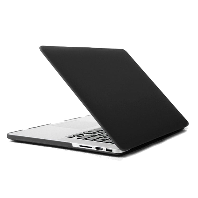 ENKAY for MacBook Pro Retina 15.4 inch (US Version) / A1398 4 in 1 Frosted Hard Shell Plastic Protective Case with Screen Protector & Keyboard Guard & Anti-dust Plugs(Black) - MacBook Pro Cases by ENKAY | Online Shopping South Africa | PMC Jewellery | Buy Now Pay Later Mobicred