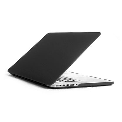 ENKAY for MacBook Pro Retina 15.4 inch (US Version) / A1398 4 in 1 Frosted Hard Shell Plastic Protective Case with Screen Protector & Keyboard Guard & Anti-dust Plugs(Black) - MacBook Pro Cases by ENKAY | Online Shopping South Africa | PMC Jewellery | Buy Now Pay Later Mobicred