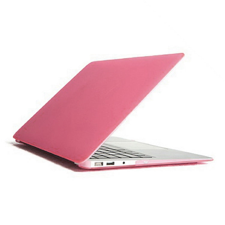 ENKAY for MacBook Air 11.6 inch (US Version) / A1370 / A1465 4 in 1 Frosted Hard Shell Plastic Protective Case with Screen Protector & Keyboard Guard & Anti-dust Plugs(Pink) - MacBook Air Cases by ENKAY | Online Shopping South Africa | PMC Jewellery | Buy Now Pay Later Mobicred