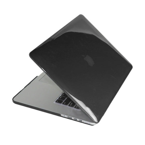 ENKAY for MacBook Pro Retina 15.4 inch (US Version) / A1398 4 in 1 Crystal Hard Shell Plastic Protective Case with Screen Protector & Keyboard Guard & Anti-dust Plugs(Black) - MacBook Pro Cases by ENKAY | Online Shopping South Africa | PMC Jewellery | Buy Now Pay Later Mobicred