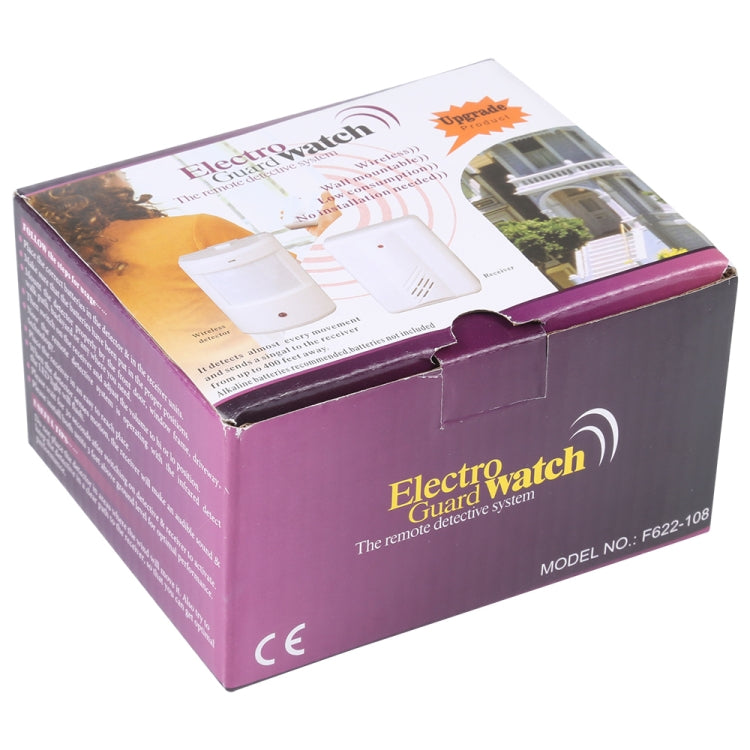 F622-108 Electro Guard Watch IR Remote Detection System / Wireless Doorbell(White) - Wireless Doorbell by PMC TechLife | Online Shopping South Africa | PMC TechLife