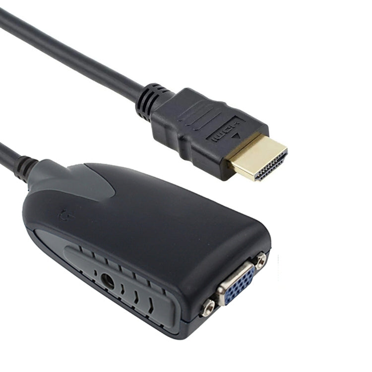 HDMI Male to VGA Female Adapter With Audio Cable(Black) - Cable by PMC Jewellery | Online Shopping South Africa | PMC Jewellery | Buy Now Pay Later Mobicred