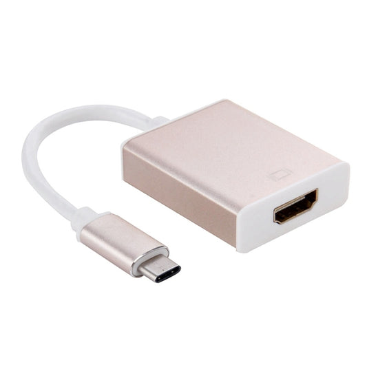 10cm USB-C / Type-C 3.1 to HDMI Adapter Cable, For Galaxy S8 & S8 + / LG G6 / Huawei P10 & P10 Plus / Xiaomi Mi6 & Max 2 and other Smartphones(Gold) - Cable & Adapters by PMC Jewellery | Online Shopping South Africa | PMC Jewellery | Buy Now Pay Later Mobicred