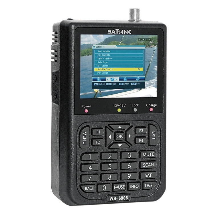 SATLINK WS6906 3.5 inch LCD Colour Screen Portable Digital Satellite Finder Meter(AU Plug) - Satellite Finder by PMC TechLife | Online Shopping South Africa | PMC TechLife | Buy Now Pay Later Mobicred