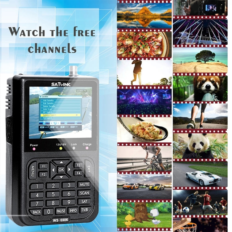 SATLINK WS6906 3.5 inch LCD Colour Screen Portable Digital Satellite Finder Meter(US Plug) - free shipping - PMC TechLife - Order now!
