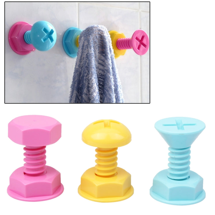 Cool Creative Screw Style Wall Hook Hanger (3pcs in one packaging, the price is for 3pcs) - Shelf & Hooks by PMC TechLife | Online Shopping South Africa | PMC TechLife | Buy Now Pay Later Mobicred