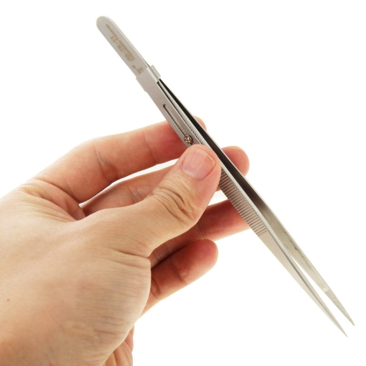 JAKEMY JM-T9-11 Adjustable Straight Tweezers(Silver) - Tweezers by JAKEMY | Online Shopping South Africa | PMC TechLife