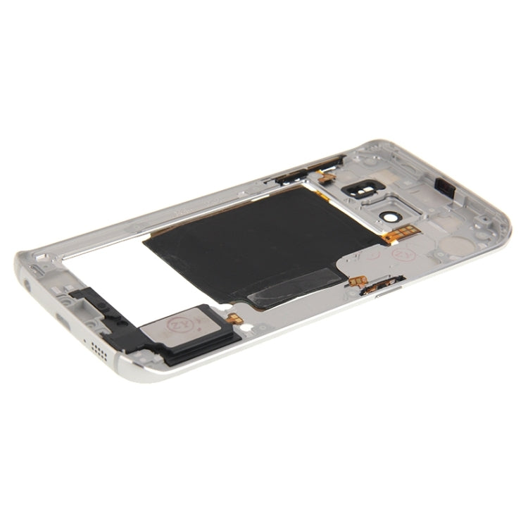For Galaxy S6 Edge / G925 Back Plate Housing Camera Lens Panel with Side Keys and Speaker Ringer Buzzer (Silver) - Frame Bezel Plate by PMC Jewellery | Online Shopping South Africa | PMC Jewellery | Buy Now Pay Later Mobicred