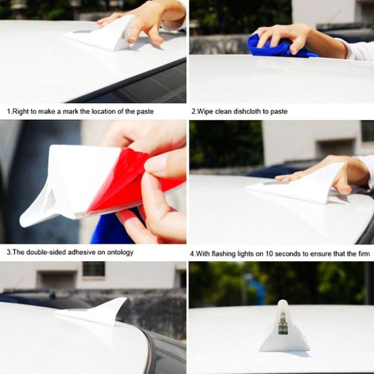 Solar Shark Fin High-positioned Alarm Light(Red) - Warning Lights by PMC TechLife | Online Shopping South Africa | PMC TechLife | Buy Now Pay Later Mobicred