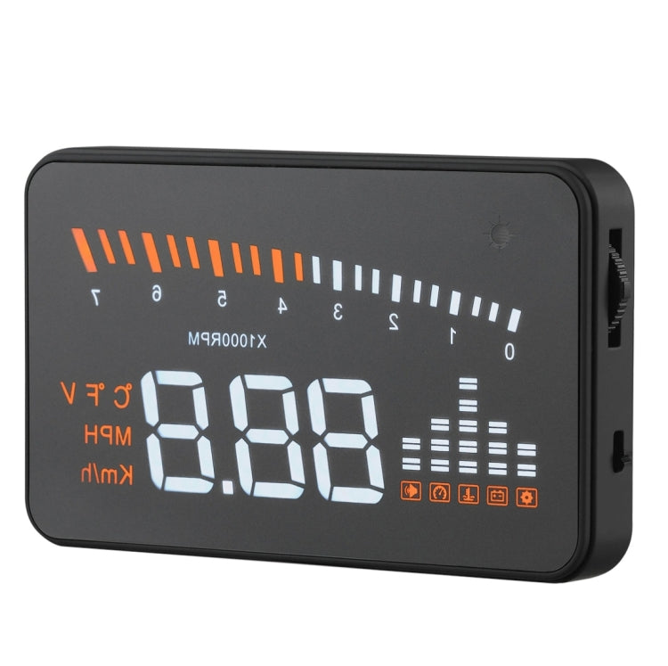 X5 HUD 3 inch Universal Multi Car Head Up Display with OBDII EOBD System, Light Sensors, Rotation Speed, Rotation Speed Unit, Unit Mark, Voltage, Water Temperature, Alarm mark(Black) - Head Up Display System by PMC Jewellery | Online Shopping South Africa | PMC Jewellery | Buy Now Pay Later Mobicred