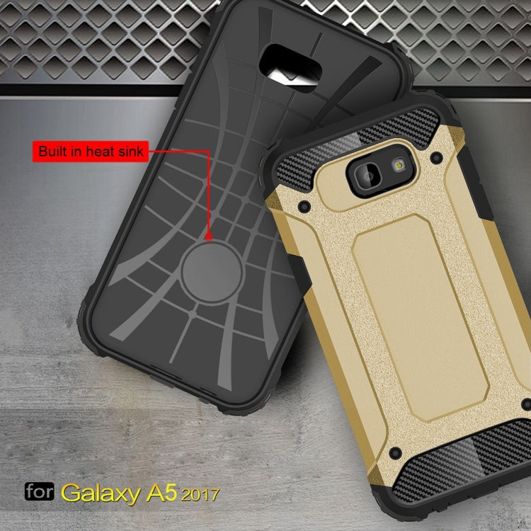 For Galaxy A5 (2017) / A520 Tough Armor TPU + PC Phone Case(Gold) - Galaxy Phone Cases by PMC TechLife | Online Shopping South Africa | PMC TechLife