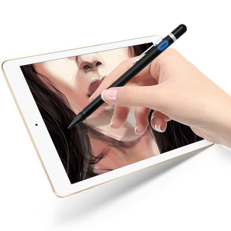 1.5-2.3mm Rechargeable Capacitive Touch Screen Active Stylus Pen(Black) - Stylus Pen by PMC TechLife | Online Shopping South Africa | PMC TechLife | Buy Now Pay Later Mobicred