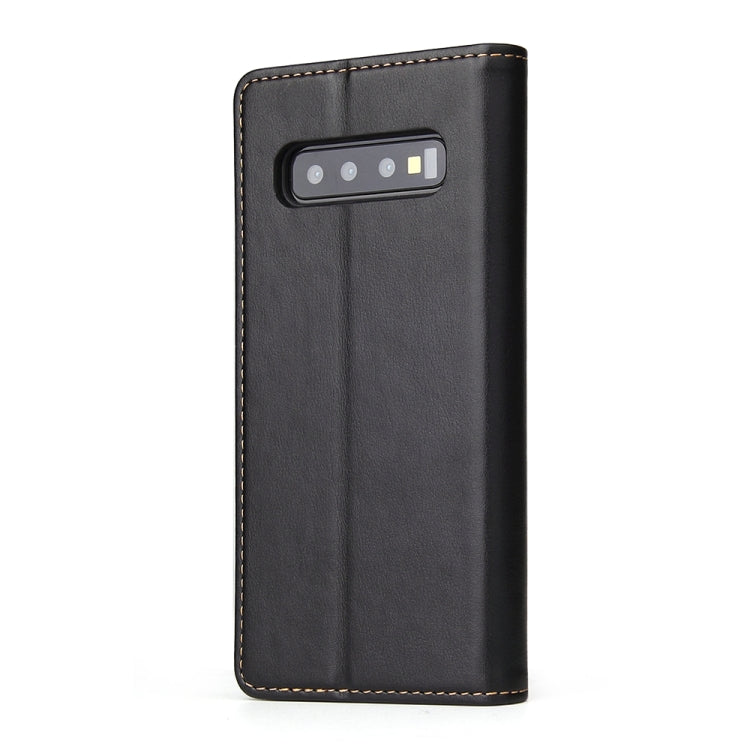 Horizontal Flip PU Leather Case for Galaxy S10+, with Holder & Card Slot & Wallet(Black) - Galaxy Phone Cases by PMC Jewellery | Online Shopping South Africa | PMC Jewellery