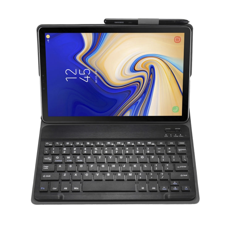 A720 Bluetooth 3.0 Ultra-thin Detachable Bluetooth Keyboard Leather Tablet Case + Leather Tablet Case for Samsung Galaxy Tab S5e T720, with Pen Slot & Holder(Black) - Samsung Keyboard by PMC Jewellery | Online Shopping South Africa | PMC Jewellery