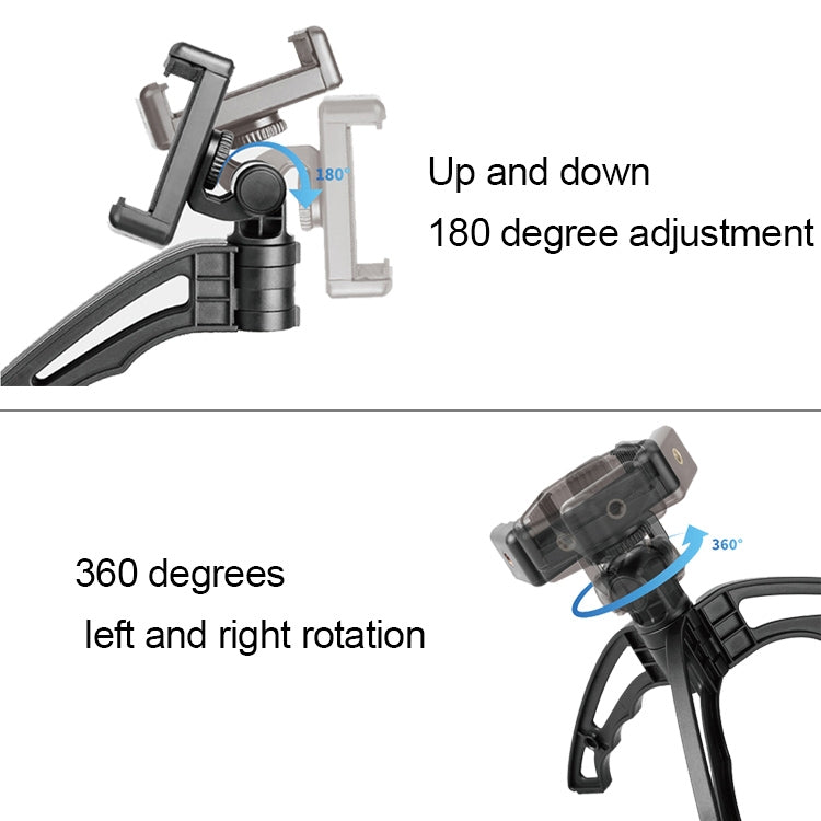 APEXEL Portable Handheld Lazy Live Broadcast Desktop Folding Universal Bluetooth Tripod Phone Holder with Flashlight - Stand by APEXEL | Online Shopping South Africa | PMC TechLife | Buy Now Pay Later Mobicred