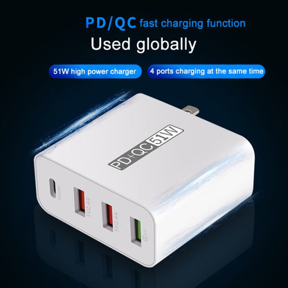 WLX-A6 4 Ports Quick Charging USB Travel Charger Power Adapter, UK Plug - USB Charger by PMC Jewellery | Online Shopping South Africa | PMC Jewellery | Buy Now Pay Later Mobicred