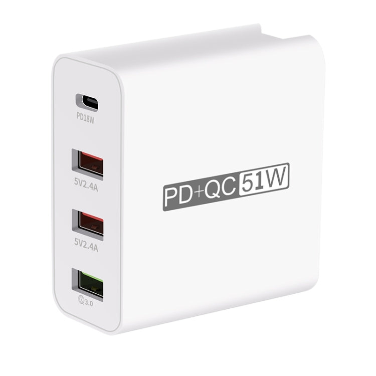 WLX-A6 4 Ports Quick Charging USB Travel Charger Power Adapter, US Plug - USB Charger by PMC Jewellery | Online Shopping South Africa | PMC Jewellery | Buy Now Pay Later Mobicred