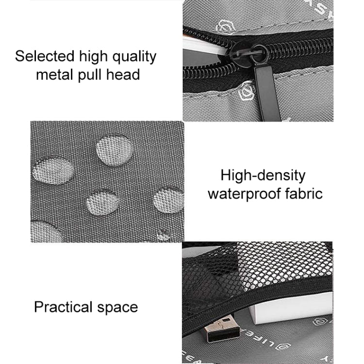Multi-functional Headphone Charger Data Cable Storage Bag Portable Power Pack, Size: L, 25 x 18 x 7cm (Black) - Other by PMC TechLife | Online Shopping South Africa | PMC TechLife | Buy Now Pay Later Mobicred