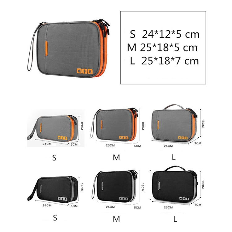 Multi-functional Headphone Charger Data Cable Storage Bag Portable Power Pack, Size: S, 24 x 12 x 5cm (Black) - free shipping - PMC TechLife - Order now!