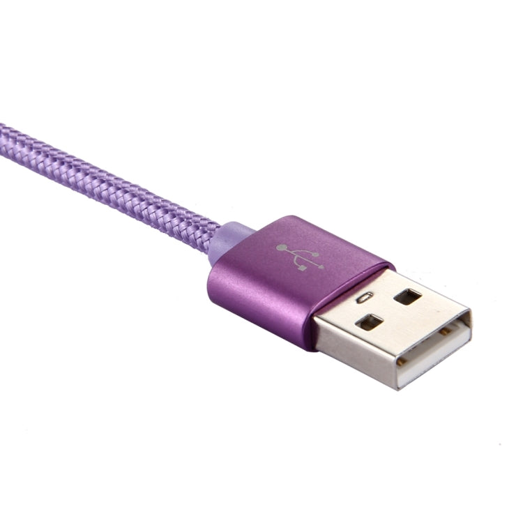 Knit Texture USB to USB-C / Type-C Data Sync Charging Cable, Cable Length: 2m, 3A Output(Purple) - USB-C & Type-C Cable by PMC TechLife | Online Shopping South Africa | PMC TechLife | Buy Now Pay Later Mobicred
