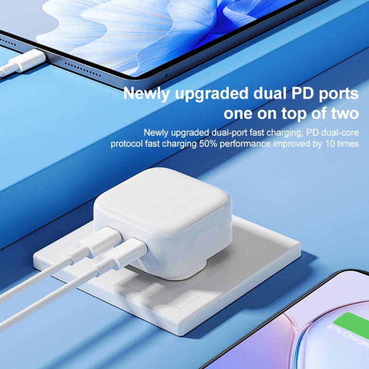 ROCK T58 35W Dual USB-C / Type-C Ports PD Charger, UK Plug - free shipping - PMC TechLife - Order now!