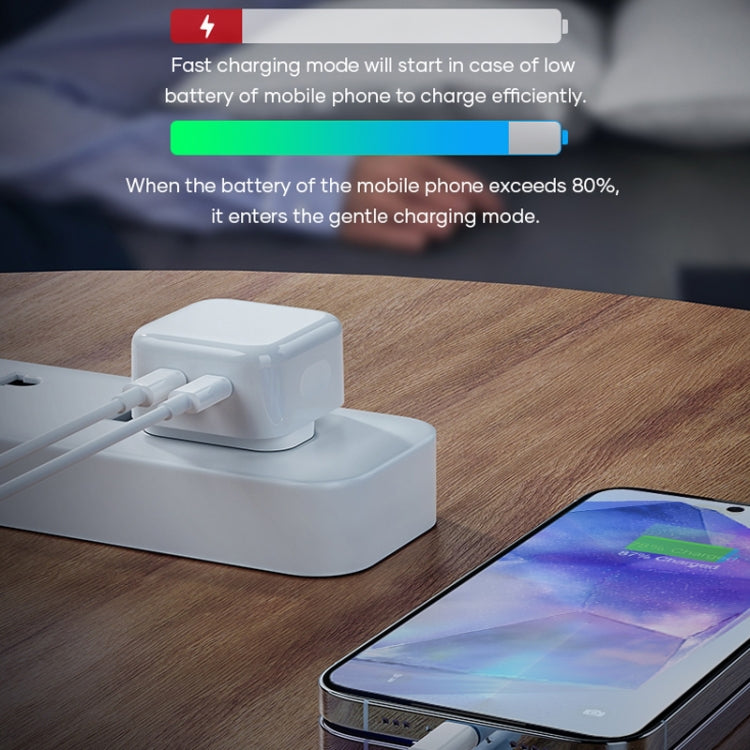 ROCK T58 35W Dual USB-C / Type-C Ports PD Charger, UK Plug - free shipping - PMC TechLife - Order now!
