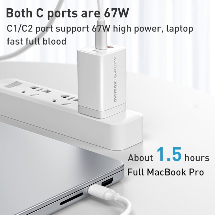 MOMAX UM30 PD 67W Fast Charger Power Adapter, UK Plug(Black) - free shipping - PMC TechLife - Order now!