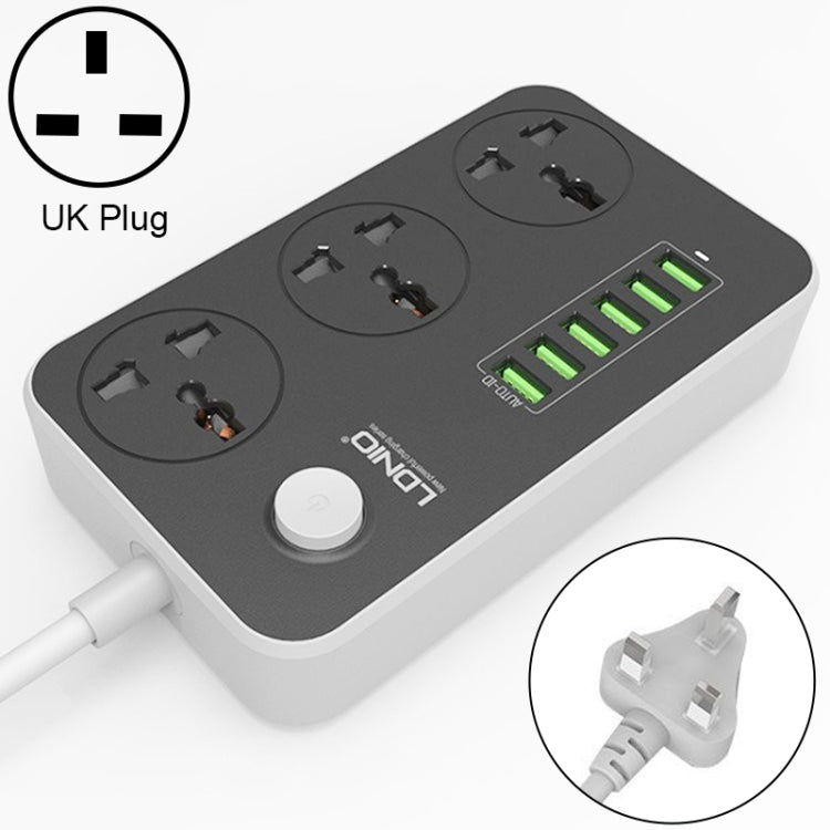 LDNIO SC3604 6 x USB Ports Multi-function Travel Home Office Socket, Cable Length: 2m, UK Plug - Extension Socket by LDNIO | Online Shopping South Africa | PMC Jewellery | Buy Now Pay Later Mobicred