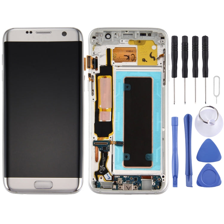 Original LCD Screen and Digitizer Full Assembly with Frame & Charging Port Board & Volume Button & Power Button For Galaxy S7 Edge / G935F(Silver) - free shipping - PMc TechLife - Order now!