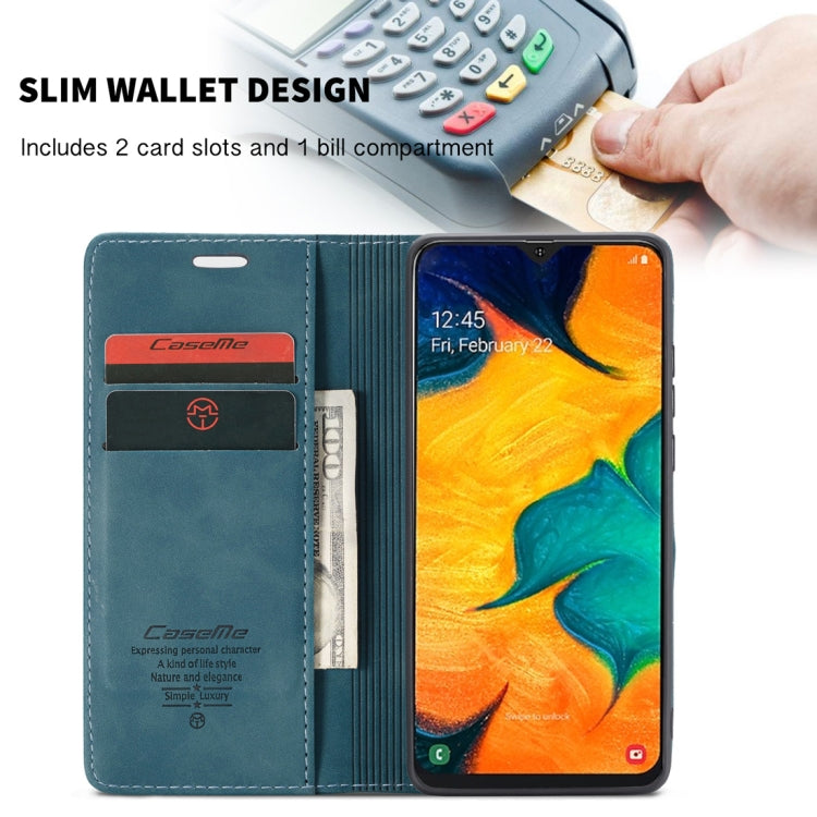 CaseMe-013 Multifunctional Retro Frosted Horizontal Flip Leather Case for Galaxy A40, with Card Slot & Holder & Wallet(Blue) - Galaxy Phone Cases by CaseMe | Online Shopping South Africa | PMC Jewellery | Buy Now Pay Later Mobicred